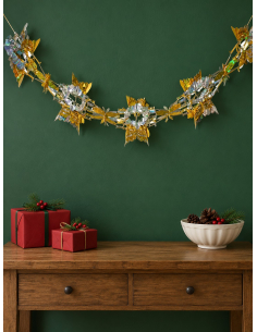 Guirlande dorée 3 m pour Noël et les fêtes