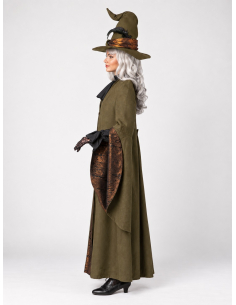 Manteau de sorcière premium olive à manches évasées – Minerva 2
