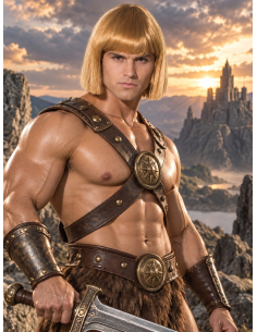 Perruque He-Man officielle adulte blonde – Masters of the Universe