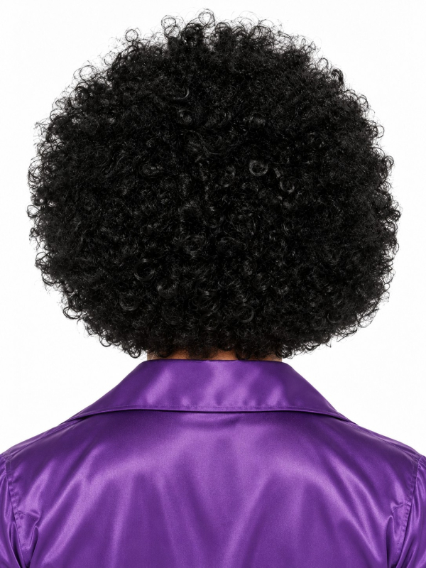 Perruque méga afro noire XXL – Disco années 70 dos