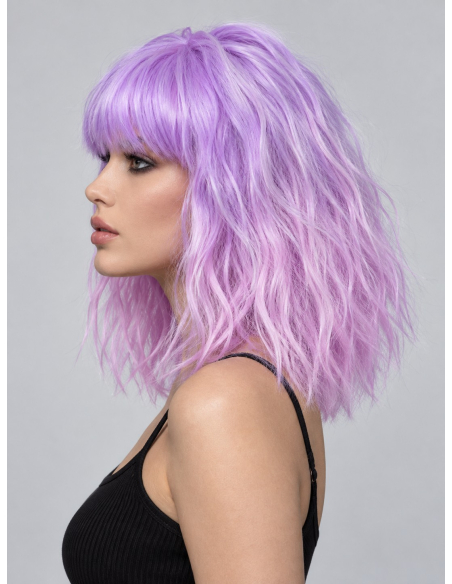 Perruque Manic Panic® Fleurs du Mal® rose & violet – Trash Goddess® profil