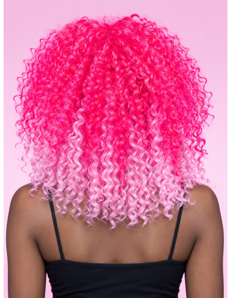 Perruque Manic Panic® Pink Passion™ rose ombré – Ombre Curl Girl™ dos