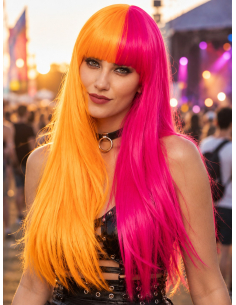 Perruque Manic Panic® Candy Pop™ rose & orange – Downtown Diva®
