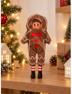 Déguisement pain d’épices pour lutin farceur – 26,5 cm