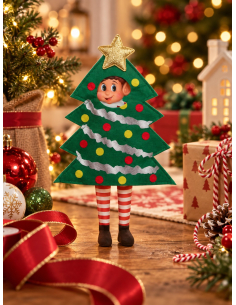 Déguisement sapin de Noël pour lutin farceur – 26 cm