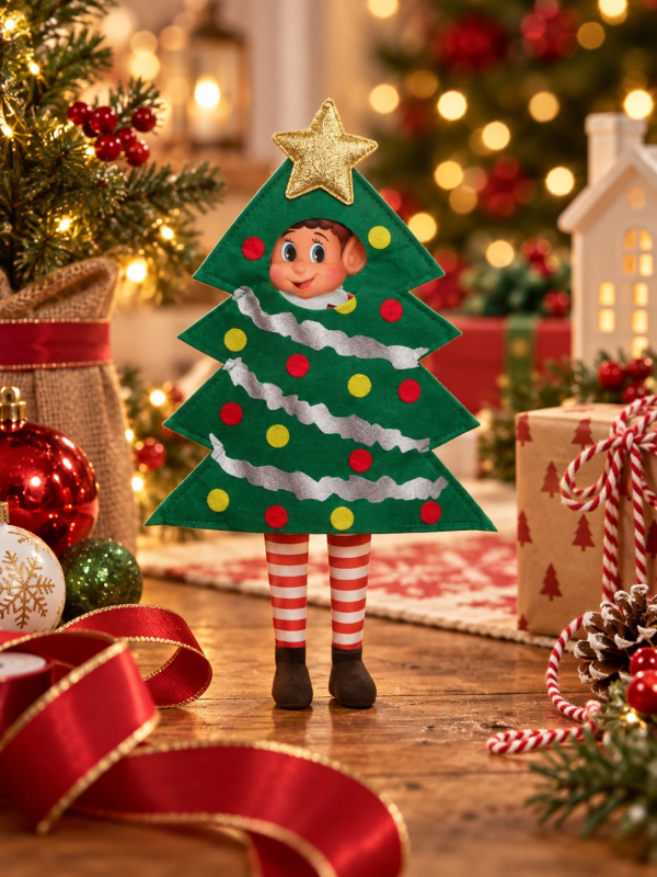 Déguisement sapin de Noël pour lutin farceur – 26 cm