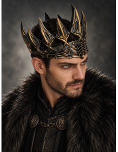 couronne-roi-homme-noir-dore-medieval