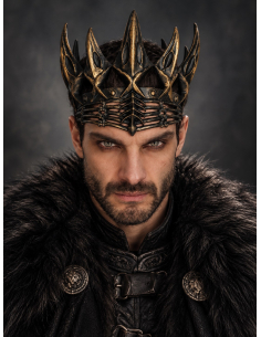 couronne-roi-homme-noir-dore-medieval 2