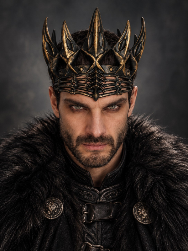 couronne-roi-homme-noir-dore-medieval
