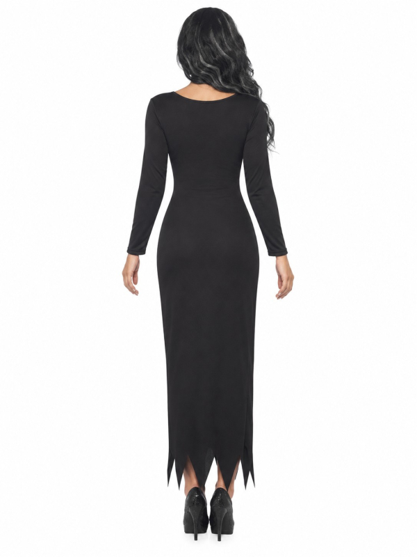 Déguisement squelette femme Halloween – Robe longue noire
