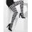 Collants opaques rayés noir et blanc femme – Halloween