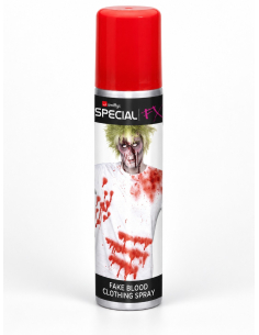 Spray faux sang vêtements Halloween 75 ml 2