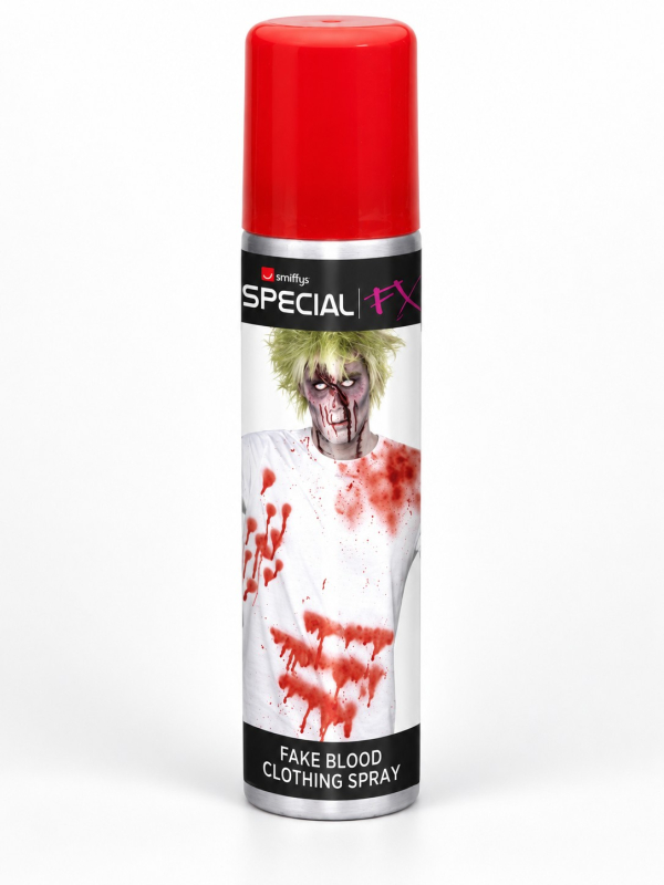 Spray faux sang vêtements Halloween 75 ml