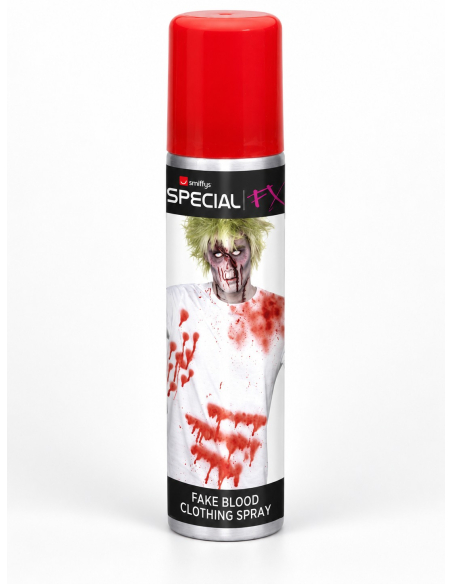 Spray faux sang vêtements Halloween 75 ml