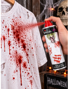 Spray faux sang vêtements Halloween 75 ml