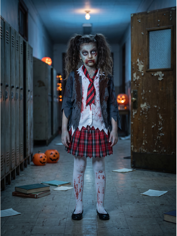 Déguisement écolière zombie fille Halloween