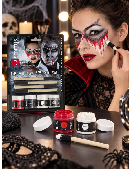 Kit latex liquide vampire Halloween – 4 couleurs