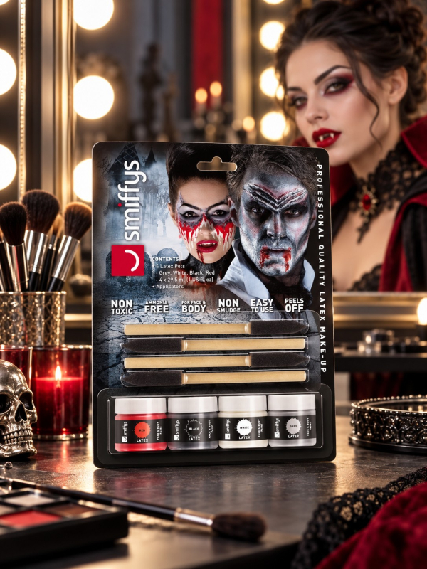 Kit latex liquide vampire Halloween – 4 couleurs