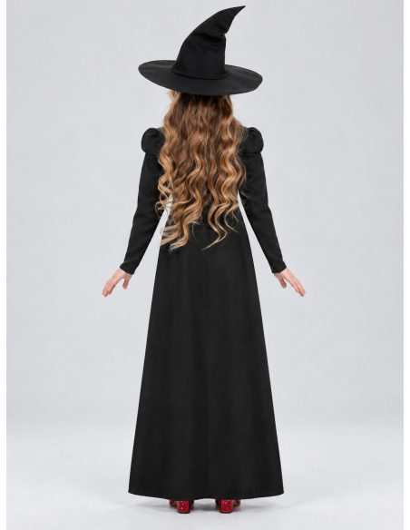 Déguisement sorcière noire fille – Robe longue et chapeau Smiffys dos