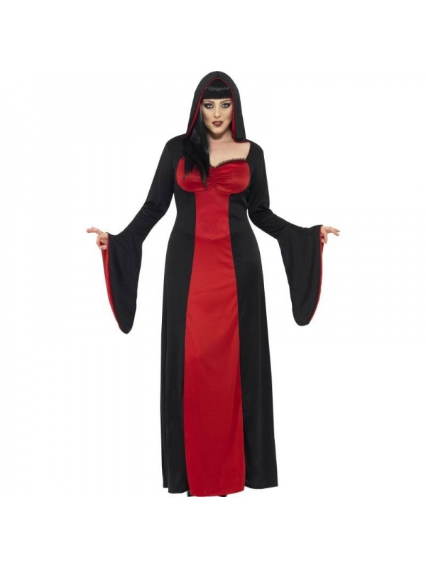Déguisement Gothique femme, grandes tailles (robe et cape)