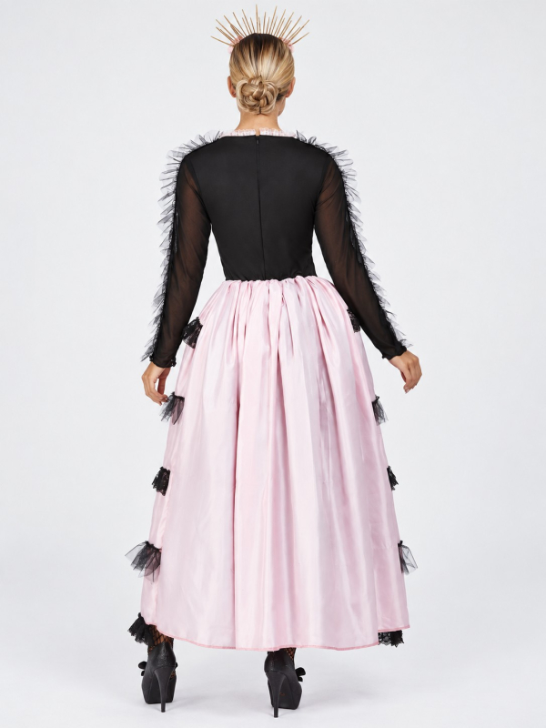 Déguisement Día de los Muertos femme rose et noir dos