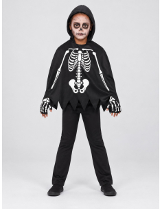 Kit squelette enfant avec poncho et gants 2