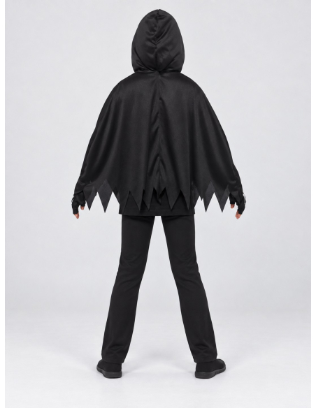 Kit squelette enfant avec poncho et gants dos