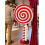 Sucette géante de Noël 140 cm rouge et blanche – décoration vitrine professionnelle