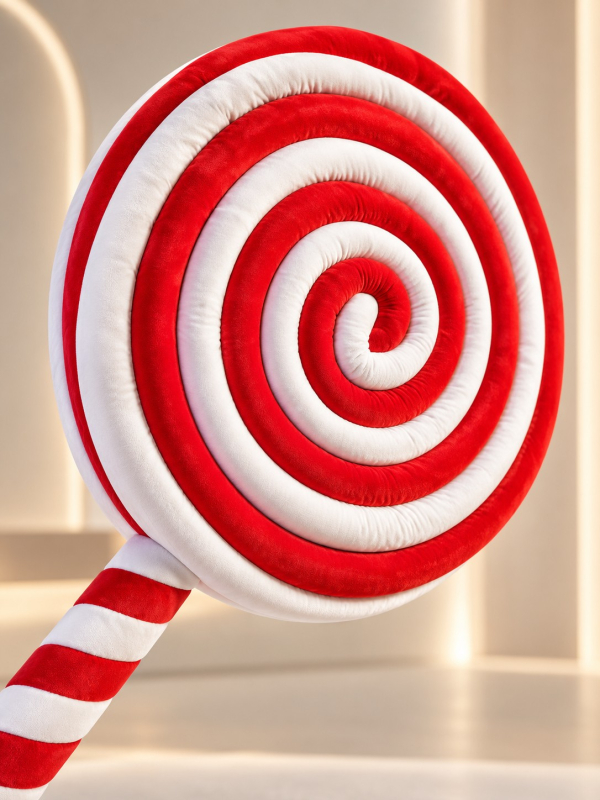 Sucette géante de Noël rouge et blanche 140 cm décoration XXL