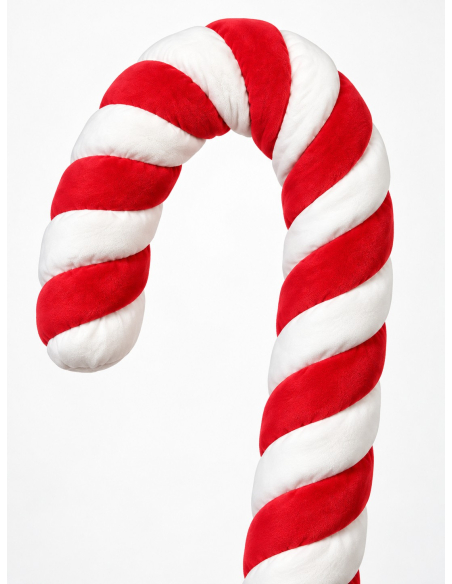 Sucre d’orge géant de Noël 130 cm rouge et blanc – décoration vitrine détail