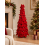 Sapin de Noël nœuds velours rouges 120 cm – cône métal habillé de nœuds