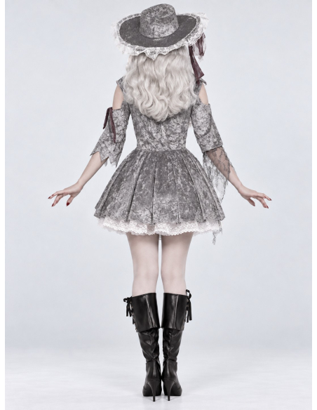 Déguisement pirate fantôme femme Halloween – robe et chapeau dos