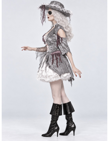 Déguisement pirate fantôme femme Halloween – robe et chapeauprofil