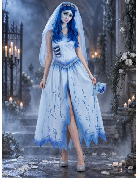 Déguisement Emily Les Noces Funèbres femme officiel – robe et voile