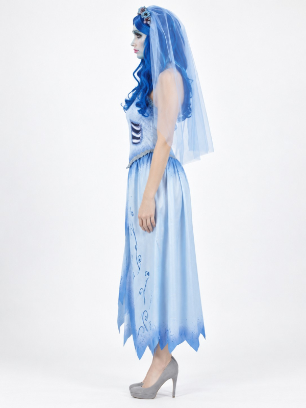 Déguisement Emily Les Noces Funèbres femme officiel – robe et voile profil