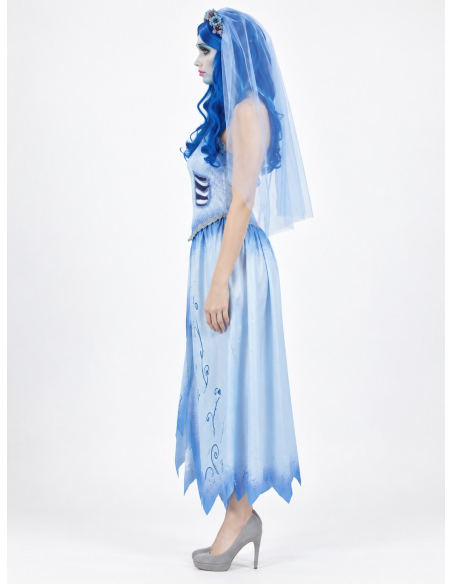 Déguisement Emily Les Noces Funèbres femme officiel – robe et voile profil