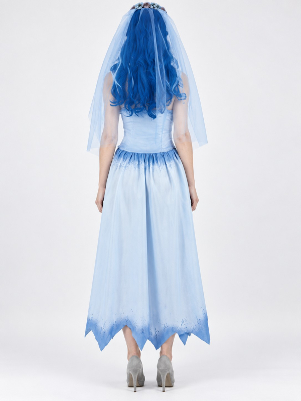 Déguisement Emily Les Noces Funèbres femme officiel – robe et voile dos