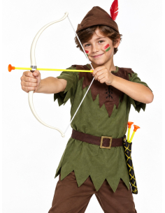 Arc et flèches de déguisement blanc 54 cm – accessoire archer