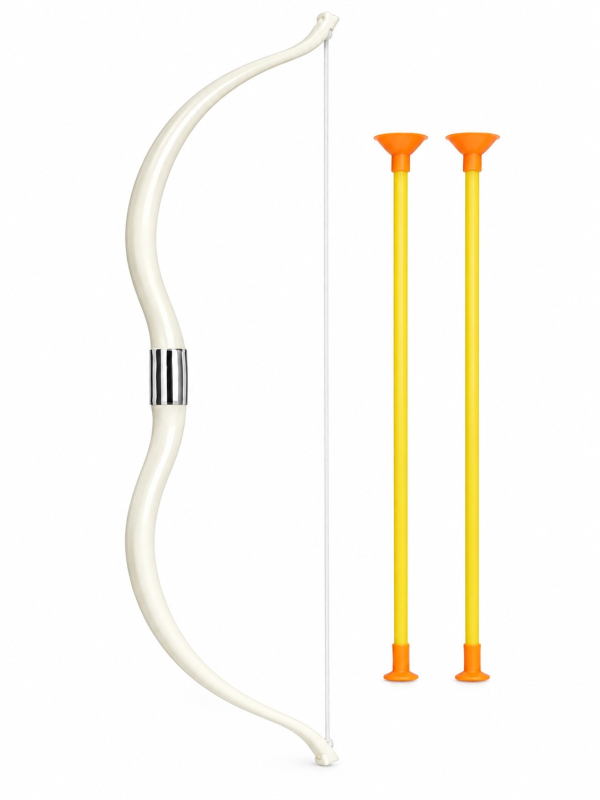 Arc et flèches de déguisement blanc 54 cm – accessoire archer