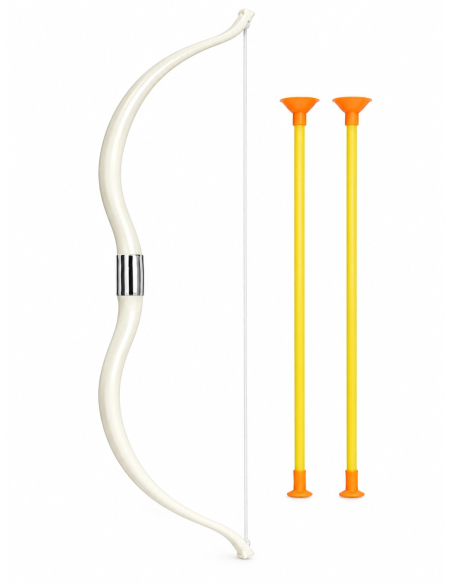 Arc et flèches de déguisement blanc 54 cm – accessoire archer