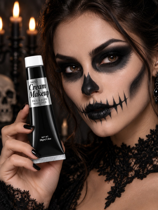 Maquillage noir visage et corps 28 ml – Halloween et carnaval