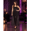 Jupe longue en tulle noir à sequins violets – festival & Halloween chic