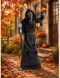 Automate Halloween Grand Corbeau de la Peste Animé 198 cm – Raven Gruesome Grounds