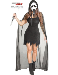 Déguisement Ghost Face® Femme – Costume Halloween Glam (Édition 30e Anniversaire 1996–2026)