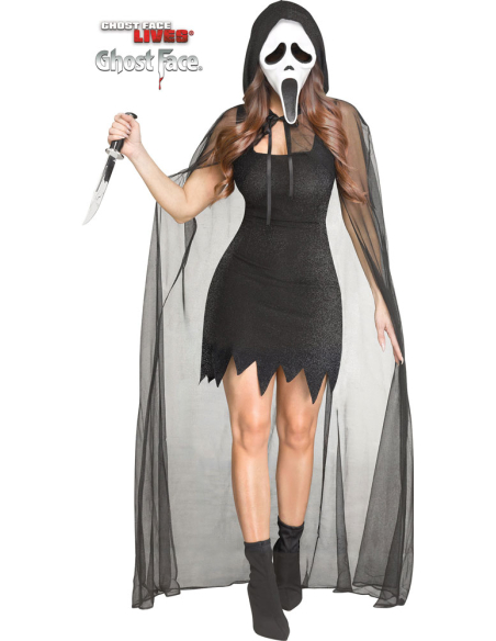 Déguisement Ghost Face® Femme – Costume Halloween Glam (Édition 30e Anniversaire 1996–2026)