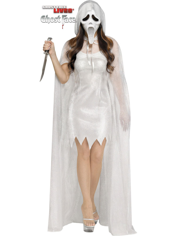 Déguisement Ghost Face® Femme Argent – Édition 30ème Anniversaire (Silver)