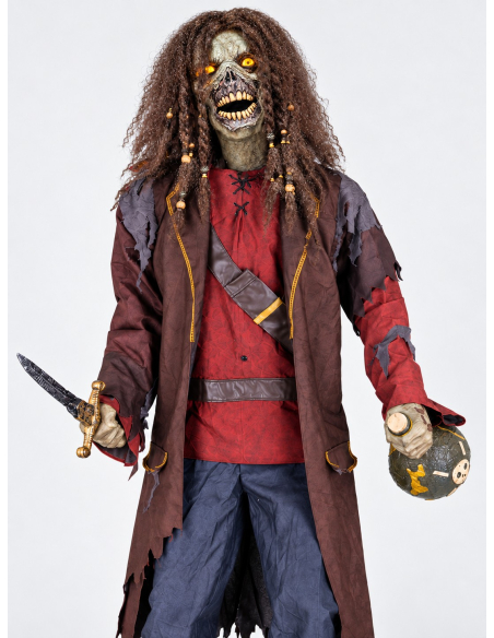 Automate pirate zombie Halloween 183 cm – Son, lumière et mouvement