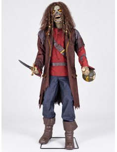 Automate pirate zombie Halloween 183 cm – Son, lumière et mouvement