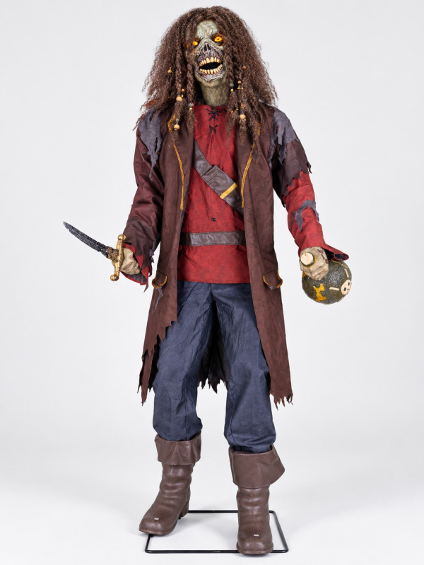 Automate pirate zombie Halloween 183 cm – Son, lumière et mouvement