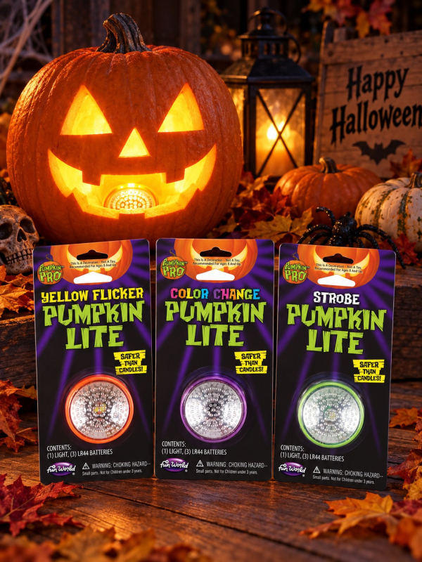 Lumière LED pour citrouille Halloween – 1 modèle assorti Fun World